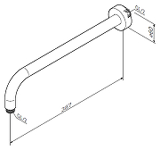 Кронштейн для верхнего душа AM.PM 39 F0500701 Хром-2