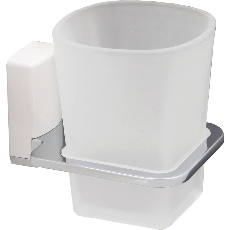 Стакан для зубных щеток WasserKRAFT Leine K-5028W Хром стакан для ванной wasserkraft leine с держателем стекло матовый металл белый хром k 5028w
