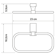Кольцо для полотенец WasserKRAFT Leine K-5060W Хром-2