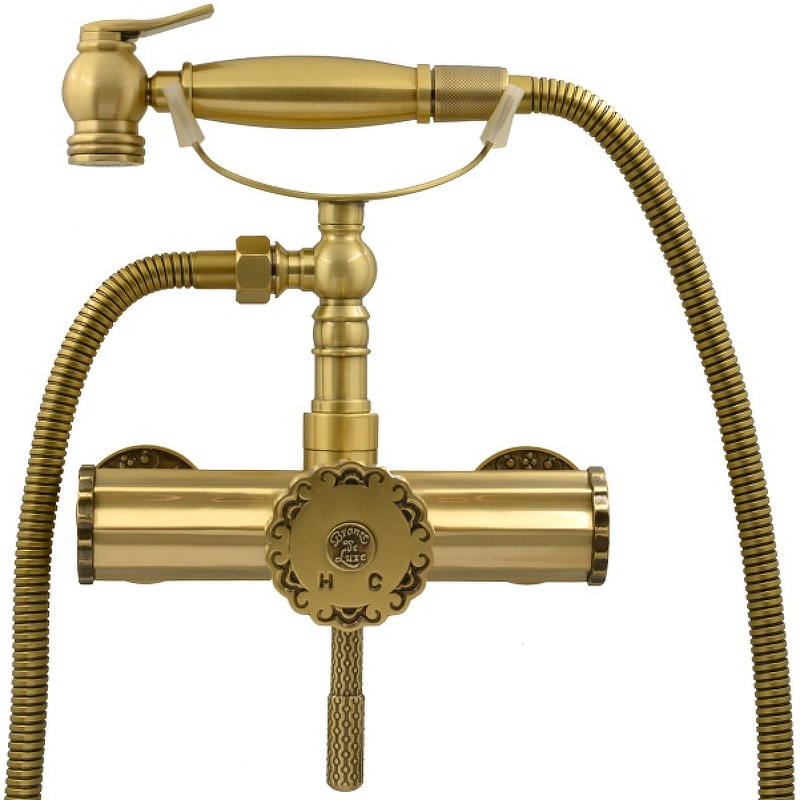 Гигиенический душ со смесителем Bronze de Luxe Windsor 10135 Бронза гигиенический душ со смесителем bronze de luxe scandi 708 1b черный матовый