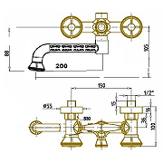 Душевая система Bronze de Luxe Royal 10121PF Бронза-5