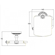 Держатель для туалетной бумаги Bronze de Luxe Windsor K25003 Бронза-2