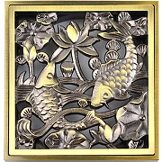 Решетка для трапа Bronze de Luxe Рыбы 10x10 21980 Бронза