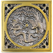 Решетка для трапа Bronze de Luxe Дракон 10x10 21986 Бронза