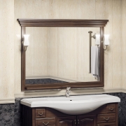 Комплект мебели для ванной Opadiris Риспекто 120 Орех антикварный со светильником Рустика Бронза-4
