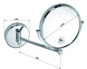 Косметическое зеркало Bemeta Cosmetic mirrors 112201522 Хром-1