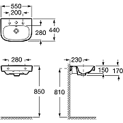 Раковина Roca Debba 55 32799500Y Белая-7