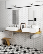 Керамическая плитка Equipe Scale Hexagon White настенная 10,7х12,4 см-1