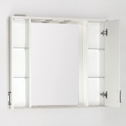 Зеркало со шкафом Style Line Олеандр 2 90 С Люкс с подсветкой Рельеф Пастель-1