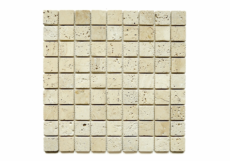 Каменная мозаика Orro Mosaic Stone Travertine Classic Tum. 7мм 30,5х30,5 см