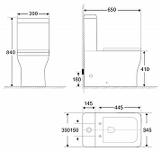 Унитаз компакт BelBagno Romano BB248CPR-P без бачка и сиденья-7