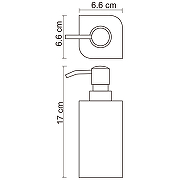 Дозатор для жидкого мыла WasserKRAFT Elba K-2799 Черный матовый-2