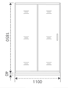 Душевая дверь Good Door Latte WTW-110-C-WE 110 профиль Белый стекло прозрачное-3