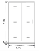 Душевая дверь Good Door Latte WTW-120-C-WE 120 профиль Белый стекло прозрачное-3