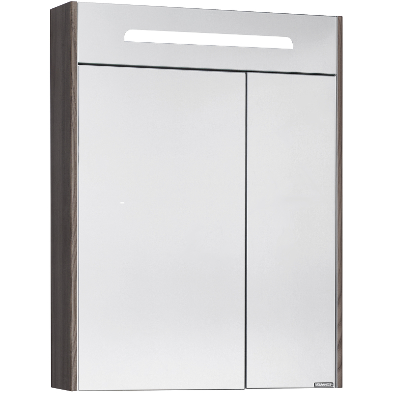 Зеркальный шкаф Aquaton Сильва 60 1A216202SIW50 с подсветкой Дуб макиато зеркальный шкаф aquaton америна 60 l 1a135302am01l с подсветкой белый