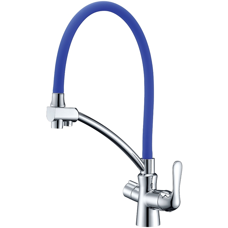 Смеситель для кухни Lemark Comfort LM3070C-Blue Хром Синий смеситель для кухни с подключением к фильтру с питьевой водой lemark comfort lm3070c