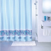Штора для ванны Milardo Blue Fresco 200x180 Голубая