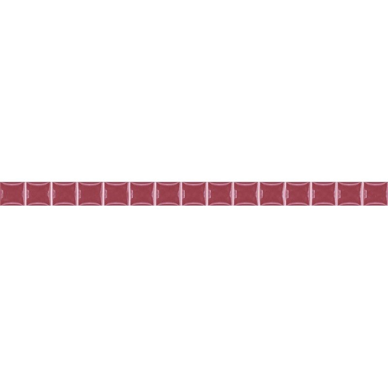 Керамический бордюр Ceramica Classic Stripes бусинка бордовый 1,3х20 см