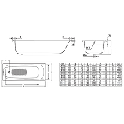 Стальная ванна BLB Europa B30E 130x70 без гидромассажа-3