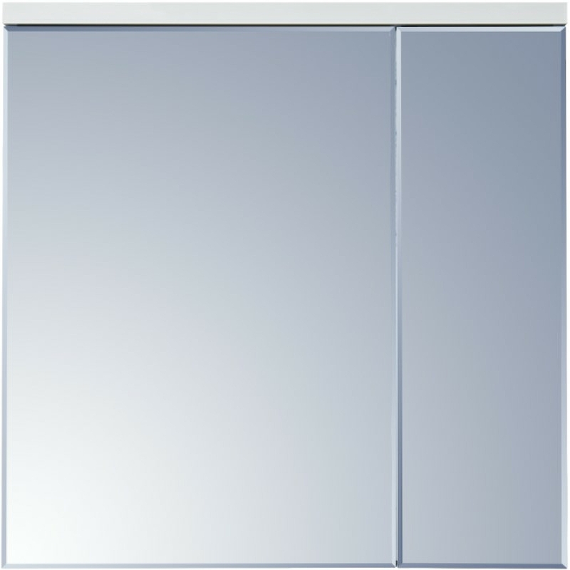 Зеркальный шкаф Aquaton Брук 80 1A200602BC010 с подсветкой Белый зеркало aquaton брук 80