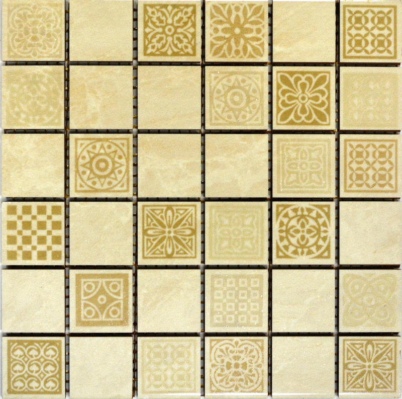 Керамическая мозаика Belleza Атриум бежевый 20х20 см цена и фото