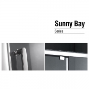 Душевой уголок Gemy Sunny Bay 120х100 прямоугольный профиль Хром стекло прозрачное-2