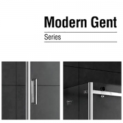 Душевая дверь в нишу Gemy Modern Gent 120х200 профиль Хром стекло прозрачное-1