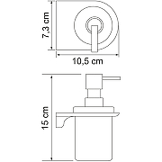 Дозатор для жидкого мыла WasserKRAFT Kammel K-8399 Хром-2