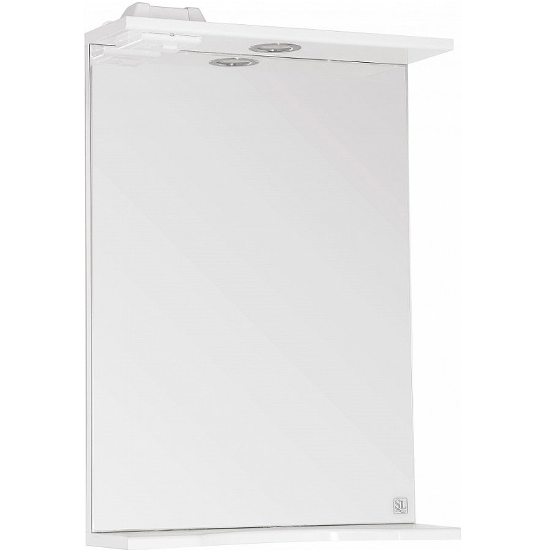 Зеркало Style Line Инга 50/С ЛС-00000392 с подсветкой Белое с механическим выключателем зеркало шкаф style line кантри лс 00000032