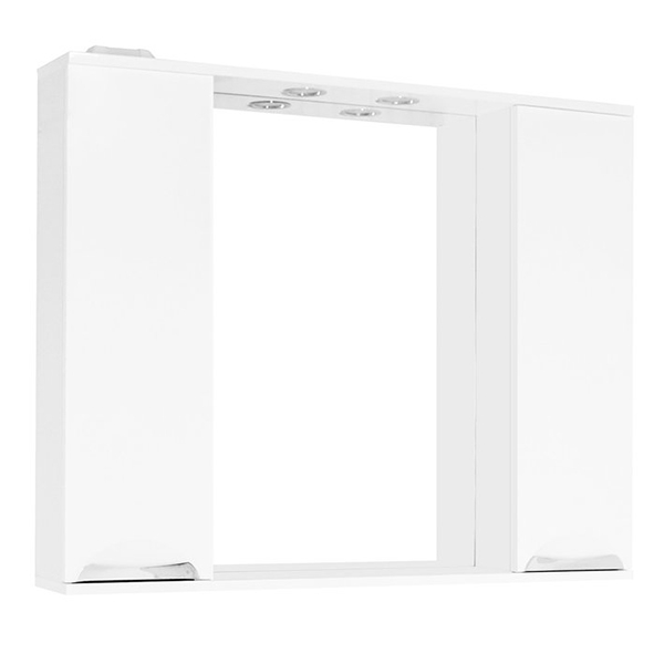 Зеркало со шкафом Style Line Жасмин 100 С с подсветкой Белый глянец фото
