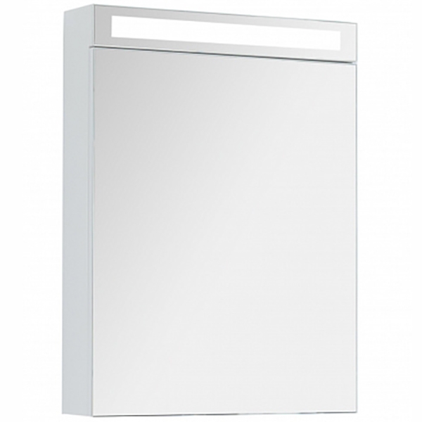 Зеркальный шкаф Dreja Max 60 77.9005W с подсветкой Белый глянец зеркальный шкаф dreja uni 99 9001