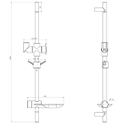 Душевая штанга Lemark LM8062C Хром-2