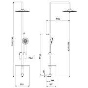 Душевая система Lemark LM8803C Хром-1