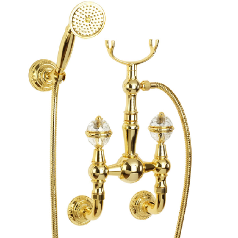 Смеситель для ванны Migliore Cristalia New 27181 Золото смеситель для ванны migliore prestige new 26894 универсальный золото