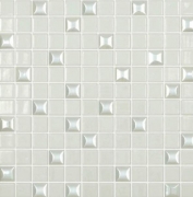 Стеклянная мозаика Vidrepur Edna Mix №100 Белый 31,7х31,7 см