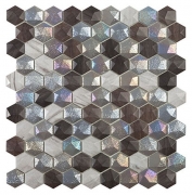 Стеклянная мозаика Vidrepur Hex Forest Mix 30,7х31,7 см