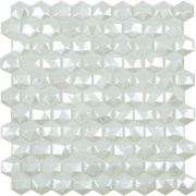 Стеклянная мозаика Vidrepur Hex Diamond № 350D Белый 30,7х31,7 см