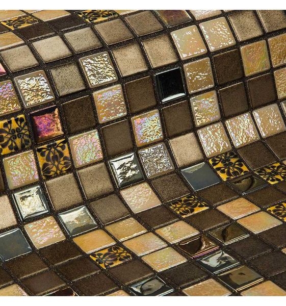 Стеклянная мозаика Ezarri Topping Almonds 31,3х49,5 см фото