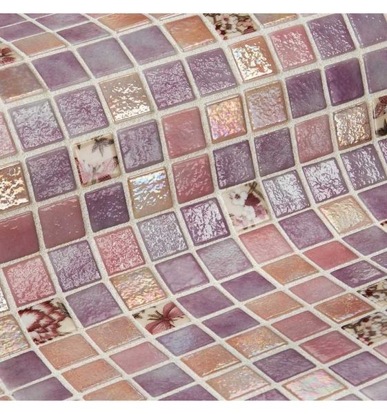 Стеклянная мозаика Ezarri Topping Violet 31,3х49,5 см фото