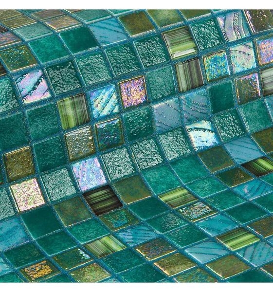 Стеклянная мозаика Ezarri Topping Kiwi 31,3х49,5 см фото