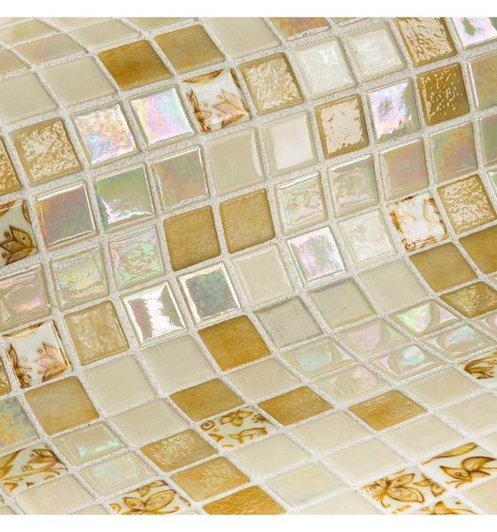 Стеклянная мозаика Ezarri Topping Leaves 31,3х49,5 см фото