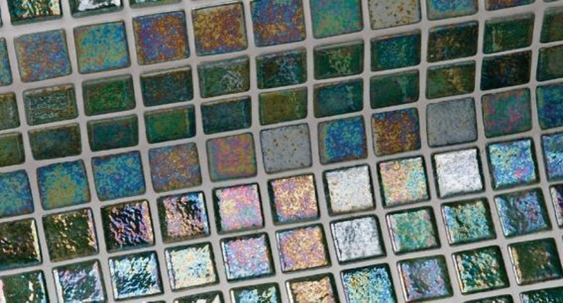 Стеклянная мозаика Ezarri Iris Green Pearl 31,3х49,5 см