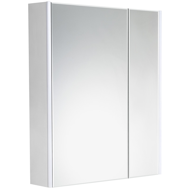 цена Зеркальный шкаф Roca Up 70 ZRU9303016 с подсветкой Белый глянец