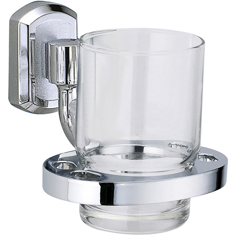 Стакан для зубных щеток WasserKRAFT Oder K-3028 Хром стакан для ванной wasserkraft oder с держателем двойной стекло прозрачный металл хром k 3028d