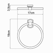 Кольцо для полотенец WasserKRAFT Oder K-3060 Хром-2