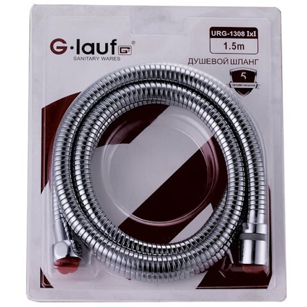 Душевой шланг G-Lauf URG-1308 I*I 1.5M Хром homesmiths g i thread bar 10mm