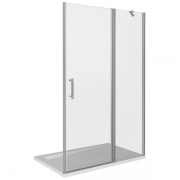 Душевая дверь в нишу Good Door Mokka WTW-110-C-WE 110 профиль Алюминий белый стекло прозрачное-1