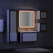 Зеркало Opadiris Капри 90 Z0000002339 с подсветкой Орех антикварный-1