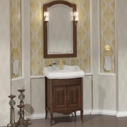 Комплект мебели для ванной Opadiris Лоренцо 60 Светлый орех со светильником Рустика Бронза-1