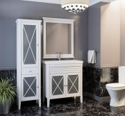 Комплект мебели для ванной Opadiris Палермо 75 Белый матовый-3